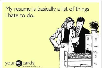 Funny Memes - Ecards - my resume is