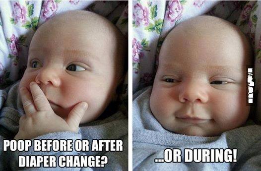 Funny Baby Memes - poop before or after