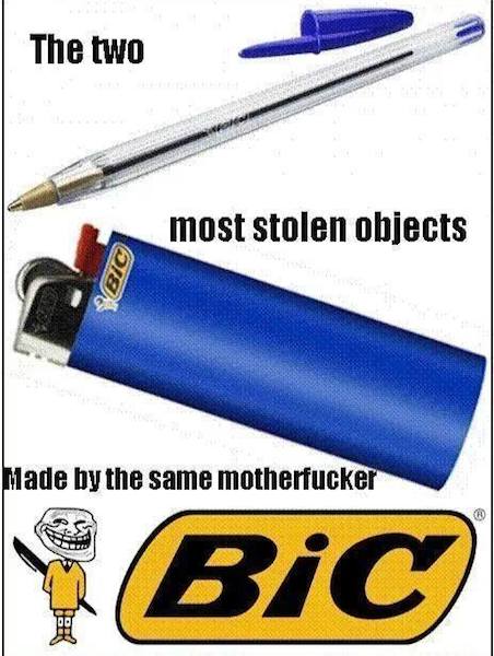 Funny Memes - the two most stolen objects