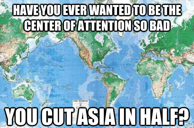 Funny Memes - cut asia in half